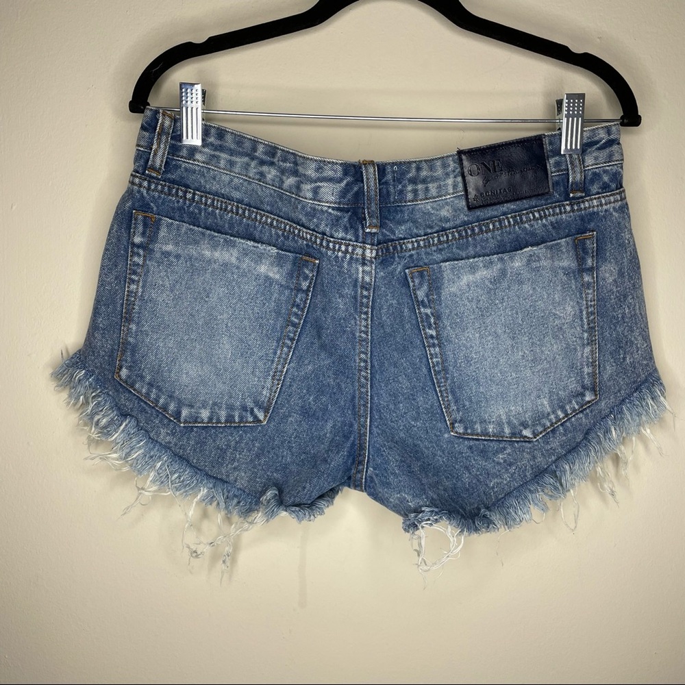 NWT One Teaspoon Distressed Jean Shorts Size 29 - Picture 2 of 6